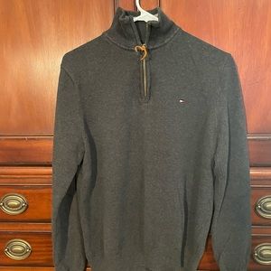 Medium Tommy Hilfiger 1/4 Zip Sweater Pullover Mens